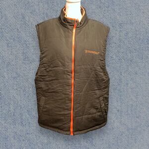 Trees & Trails Men’s Black Puffer Vest with Camo Lining - Size L